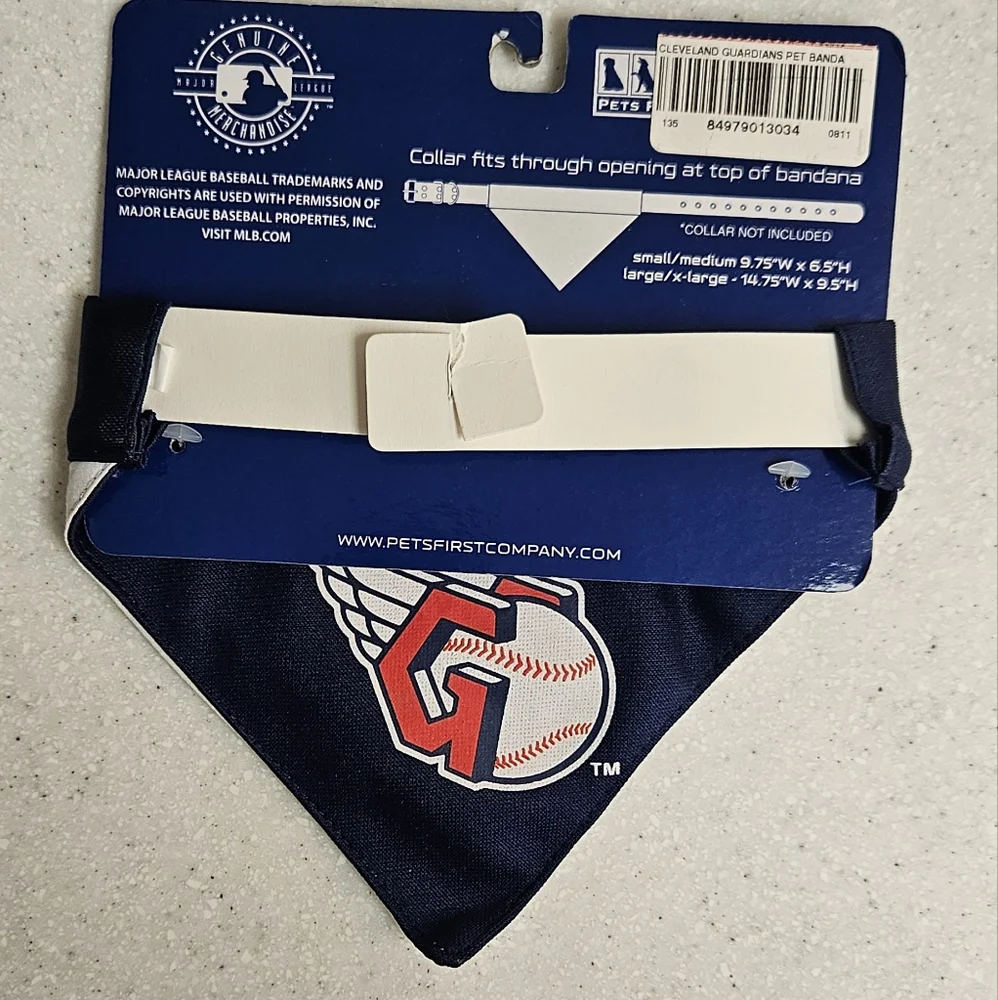 Cleveland Guardians Pet Bandana NWT